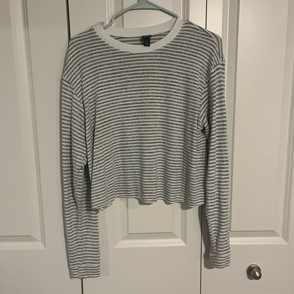 Wild Fable Striped crop long sleeve
